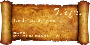 Tanács Ágnes névjegykártya