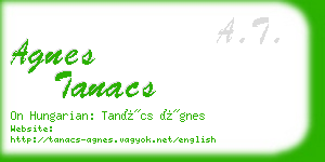 agnes tanacs business card